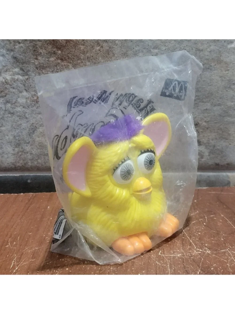 McDonalds Happy Meal Yellow Purple Furby Toy 1998 Sealed Plastic Packaging